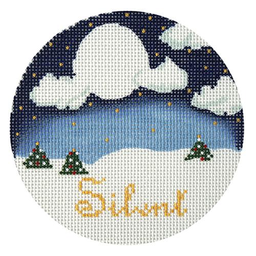Silent Ornament Painted Canvas The Plum Stitchery 
