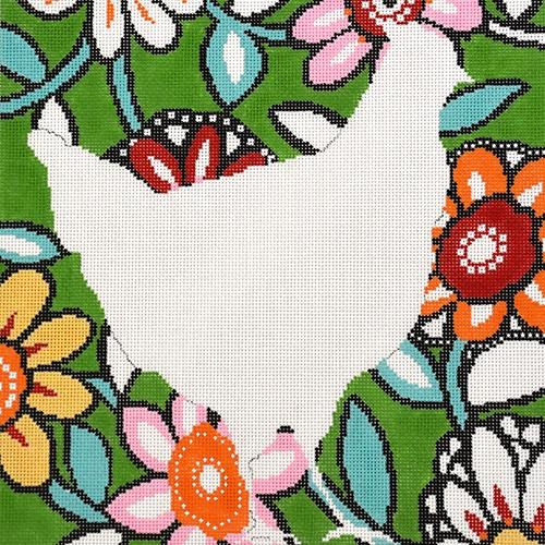 Silhouette Hen Painted Canvas The Meredith Collection  - 1