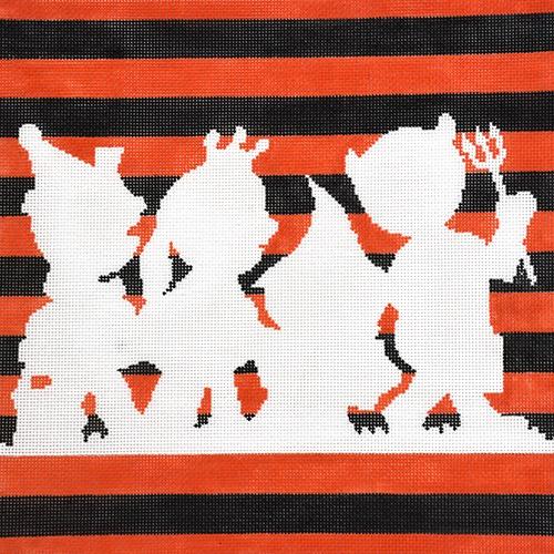 Silhouette Little Monsters Painted Canvas The Meredith Collection  - 1