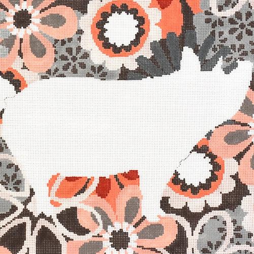 Silhouette Pig Painted Canvas The Meredith Collection 