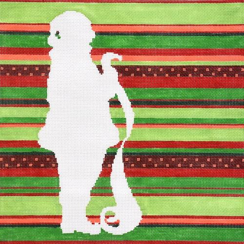 Silhouette Santa Painted Canvas The Meredith Collection  - 1