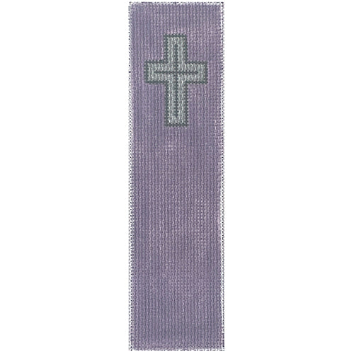 Silver Cross Bookmark Painted Canvas J. Child Designs  - 1