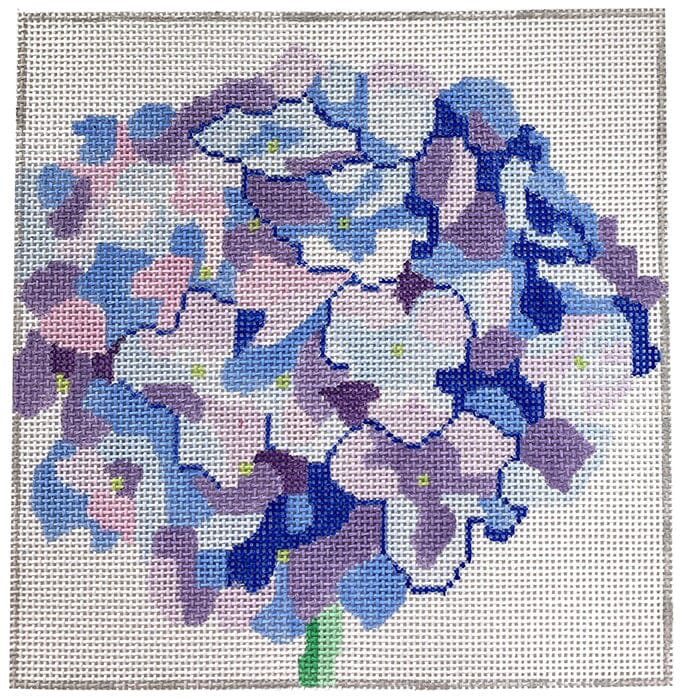 Simple Flowers   Blue Hydrangea Painted Canvas Jean Smith  - 1