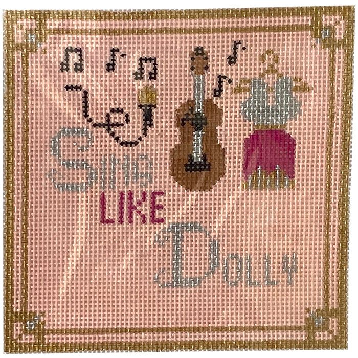 Sing Like Dolly Painted Canvas Kimberly Ann Needlepoint  - 1
