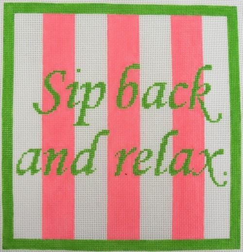 Sip Back and Relax Painted Canvas Rachel Donley 