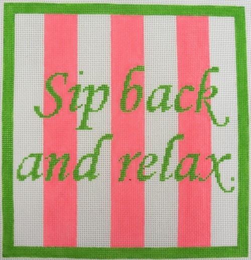 Sip Back and Relax Painted Canvas Rachel Donley  - 1
