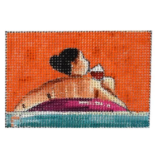 Sippin Wine Insert Painted Canvas Colors of Praise 