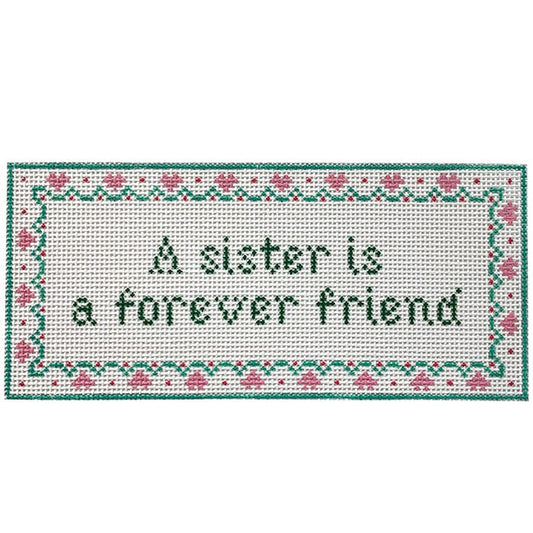 Sisters are Forever Painted Canvas All About Stitching/The Collection Design 