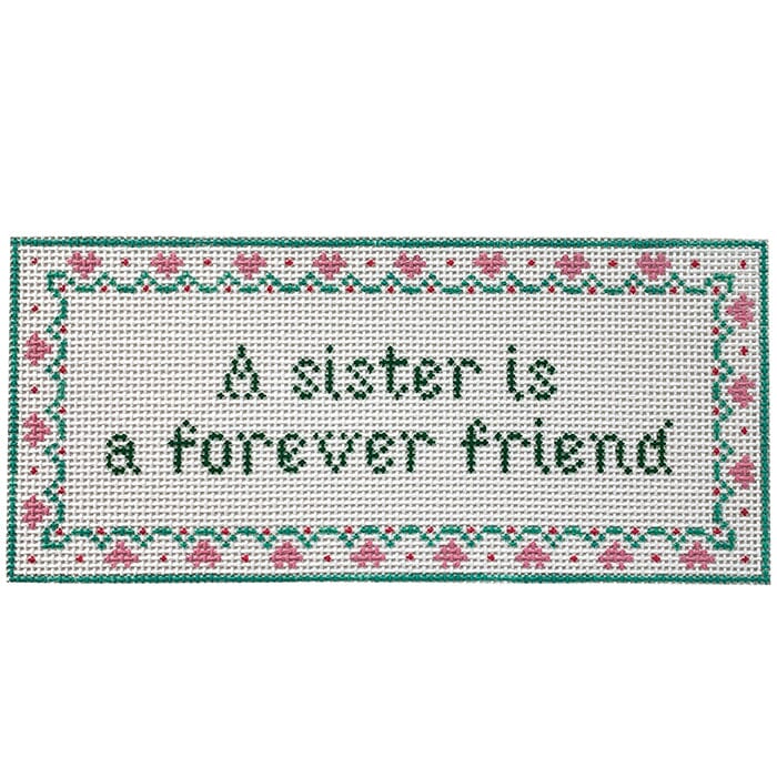 Sisters are Forever Painted Canvas All About Stitching/The Collection Design  - 1
