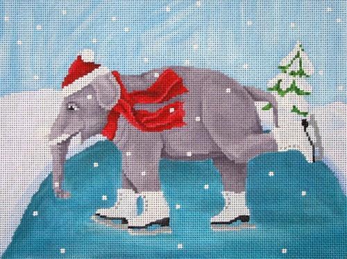 Skating Elephant Painted Canvas Scott Church Creative  - 1