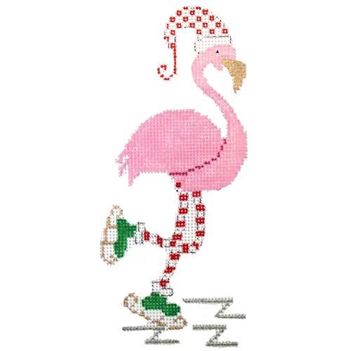 Skating Flamingo Painted Canvas The Princess & Me  - 1