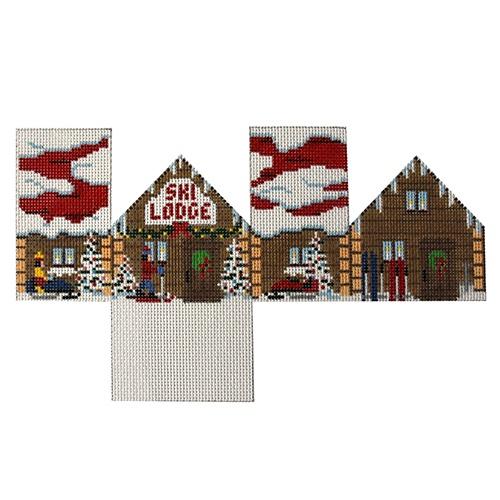 Ski Lodge on 13 Mesh Painted Canvas Susan Roberts Needlepoint Designs Inc.  - 1