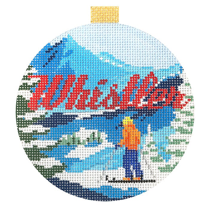 Ski Resorts   Whistler with Stitch Guide Painted Canvas Kirk & Bradley 
