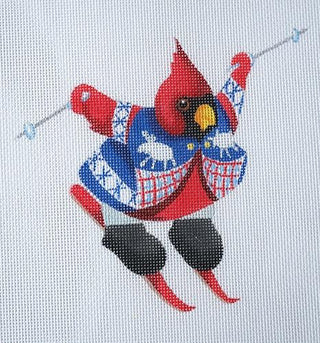 Skiier Cardinal Painted Canvas HSN Designs 
