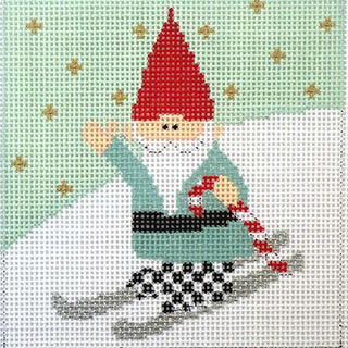 Skiing Gnome Painted Canvas The Princess & Me 
