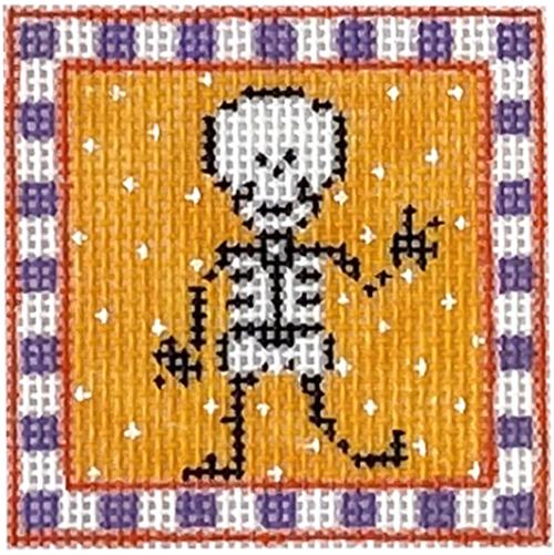 Skinny Skeleton with Stitch Guide Painted Canvas The Princess & Me 