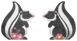 Skunk Two Sided Painted Canvas Labors of Love Needlepoint 
