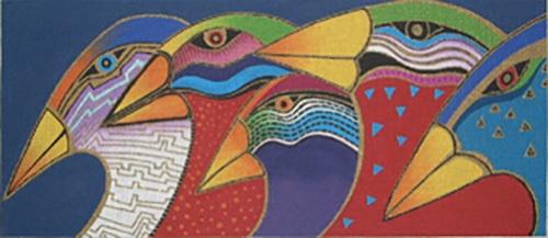 Sky Spirits Painted Canvas Laurel Burch  - 1