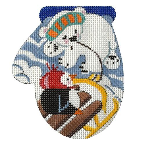 Sledding Friends Painted Canvas PLD Designs  - 1
