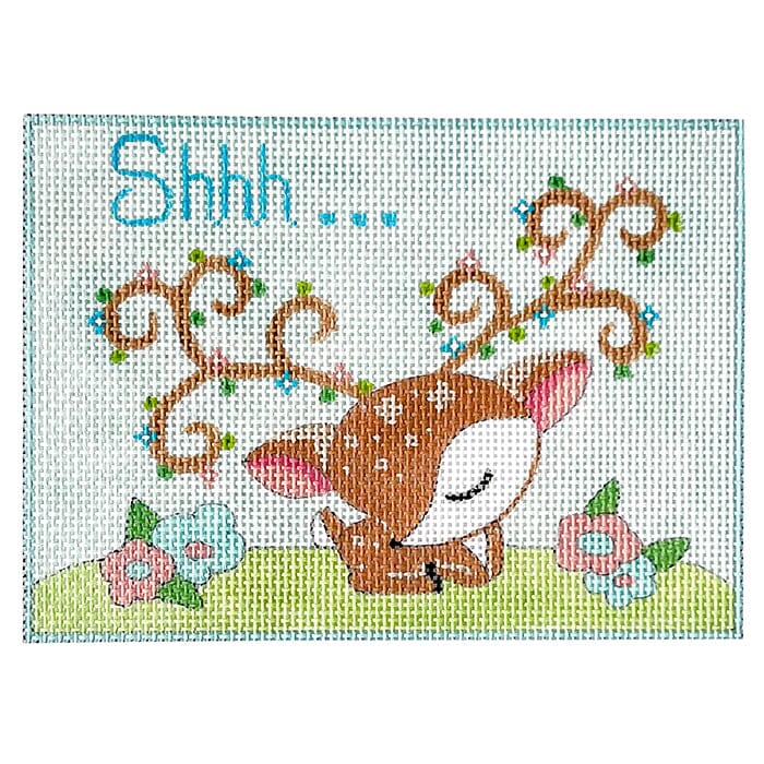 Sleepy Fawn Painted Canvas Alice Peterson Company  - 1