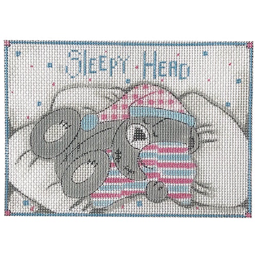 Sleepy Head Baby Bear Painted Canvas Alice Peterson Company 