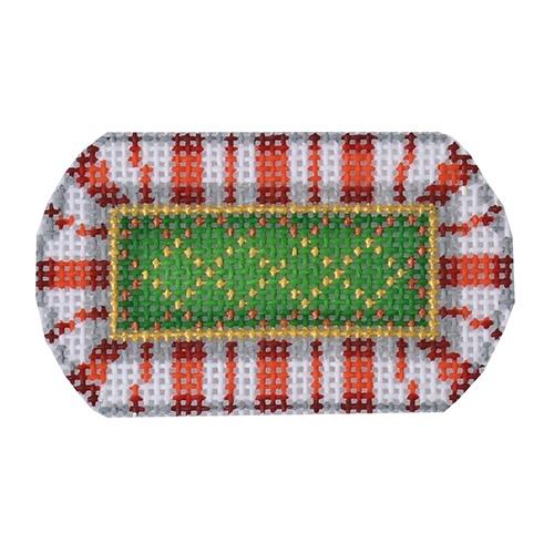 Sleigh Candy Cane Stripes Painted Canvas Burnett & Bradley 
