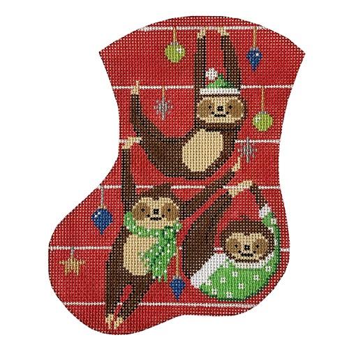 Slothy Christmas Painted Canvas The Meredith Collection  - 1