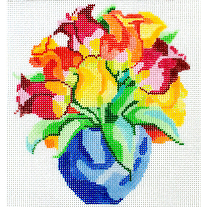 Small Bouquet #16 JS Painted Canvas Jean Smith  - 1