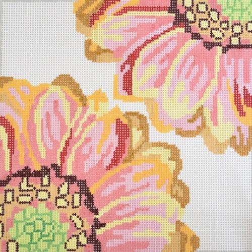 Small Double Delight: Sunset Daisy Painted Canvas Jean Smith  - 1