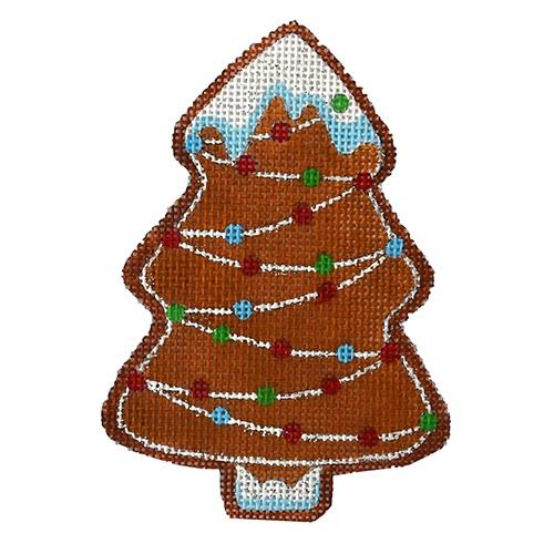 Small Gingerbread Tree Painted Canvas All About Stitching/The Collection Design 