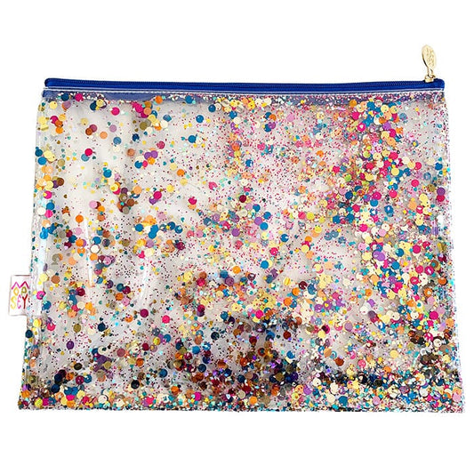 Small Glitter Project Bag (Blue Trim) Accessories Mopsey Designs 
