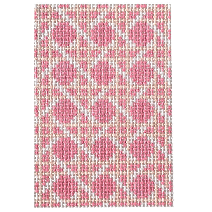 Small Pink Cane Passport Cover Painted Canvas Penny Linn Designs 