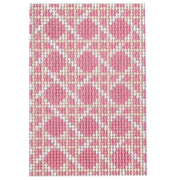 Small Pink Cane Passport Cover Painted Canvas Penny Linn Designs  - 1