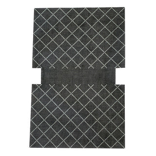 Small Quilted Bag   Black Painted Canvas Kimberly Ann Needlepoint 
