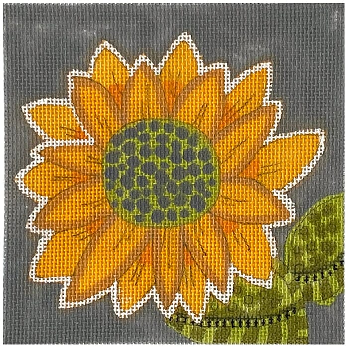 Small Sunflower Painted Canvas ditto! Needle Point Works 