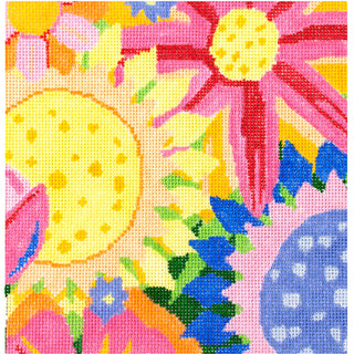 Small Sunshine Flowers JS Painted Canvas Jean Smith 

