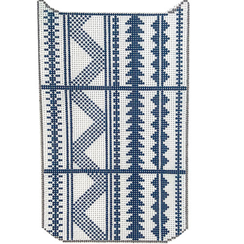 Small Treasures Tri Fold Clutch   Geometric Painted Canvas KCN Designers 

