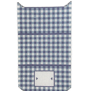 Small Treasures Tri Fold Clutch   Gingham Painted Canvas KCN Designers 
