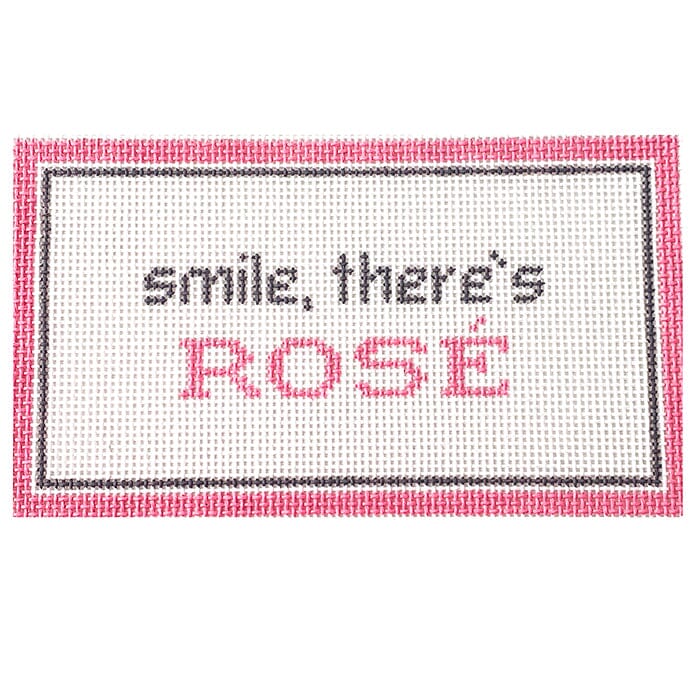 Smile, There's Rose Painted Canvas Initial K Studio 