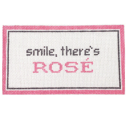 Smile, There's Rose Painted Canvas Initial K Studio 