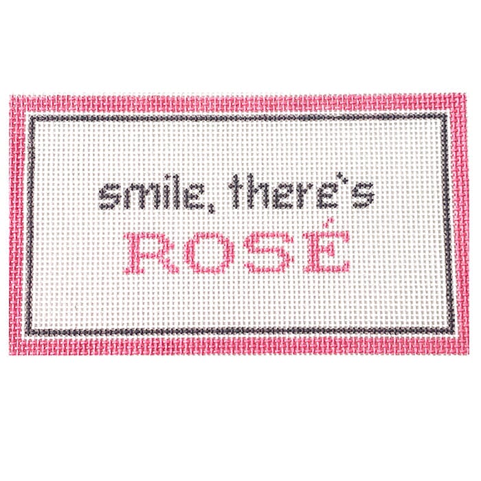 Smile, There's Rose Painted Canvas Initial K Studio 
