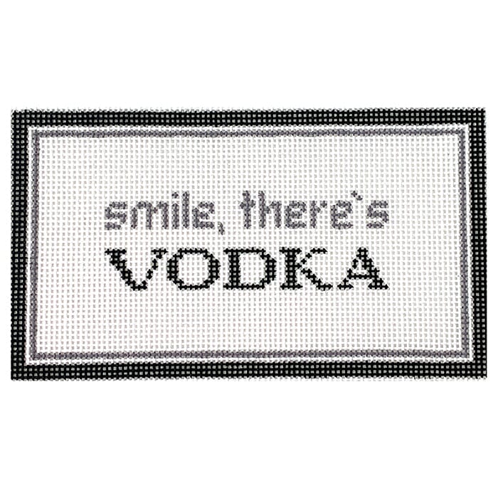 Smile, There's Vodka Painted Canvas Initial K Studio 