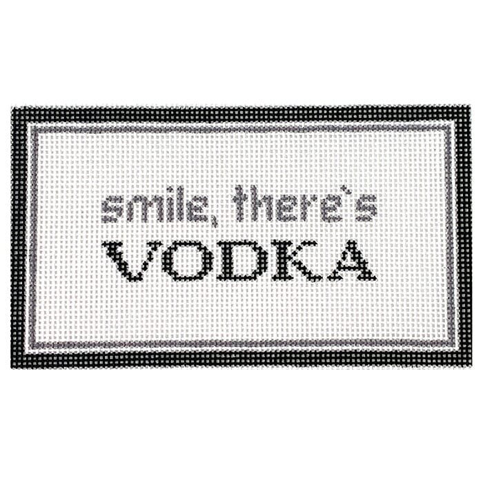 Smile, There's Vodka Painted Canvas Initial K Studio  - 1