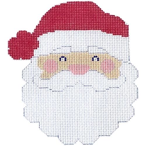 Smiley Santa with Stitch Guide Painted Canvas The Princess & Me  - 1