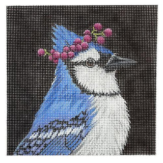 Smitty the Blue Jay Painted Canvas Melissa Shirley Designs 
