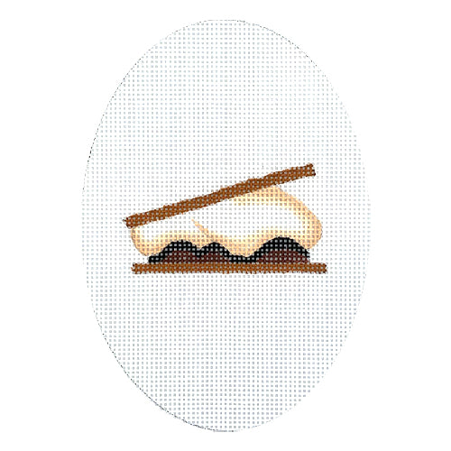 S'mores Oval Painted Canvas Raymond Crawford Designs 