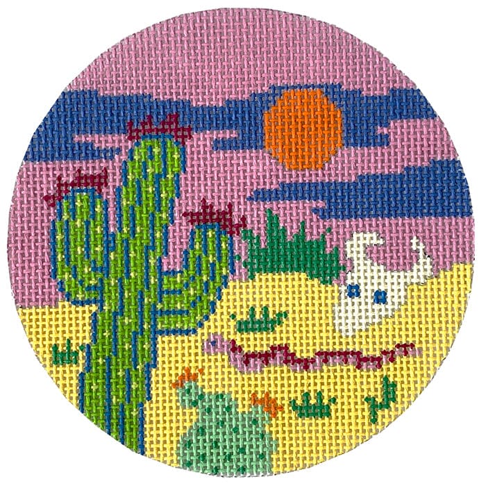 Snake in the Grass Orn Painted Canvas CBK Needlepoint Collections  - 1