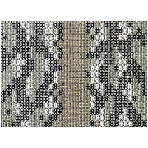 Snakeskin Mini Clutch   Black Painted Canvas KCN Designers  - 1