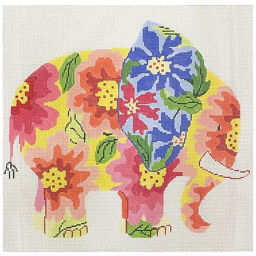 Snazzy Elephant Painted Canvas Jean Smith  - 1
