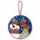 Sneaking Down the Chimney with Stitch Guide Painted Canvas Rebecca Wood Designs 